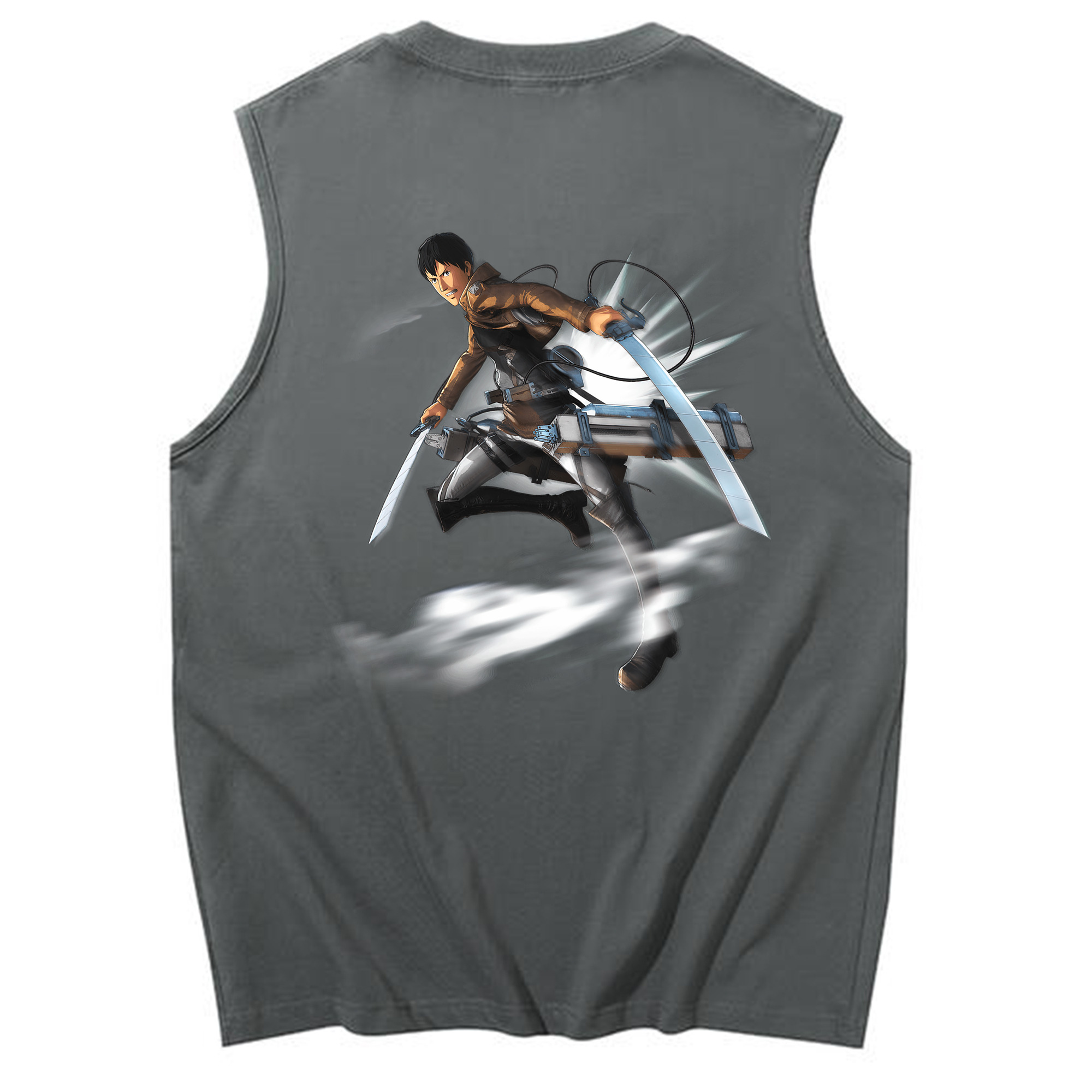 （画像用） 進撃の巨人 ベルトルト・フーバー Attack on Titan Bertholdt Hoover コットン100％タンクトップ（背面プリント）